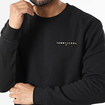 Tommy Jeans - Sweat Crewneck Linear 0249 Noir