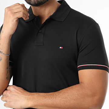 Tommy Hilfiger - Polo Manches Courtes Slim Liquid Cotton 1612 Noir