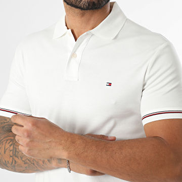 Tommy Hilfiger - Polo Manches Courtes Slim Liquid Cotton 1612 Beige Clair