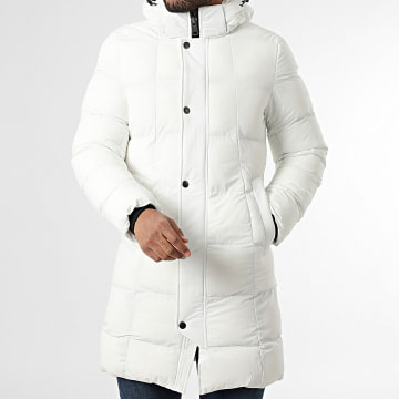 Uniplay - Hooded Long Puffer Jacket 977 White