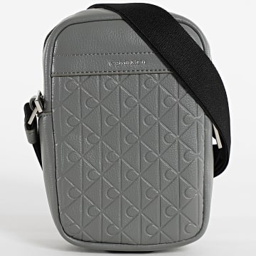 Calvin Klein - Sacoche Emblem AOP Embossed Reporter D3228 Gris Anthracite