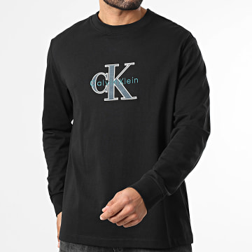 Calvin Klein - Camiseta Oversize de Manga Larga RE257 Negra