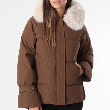 Classic Series - Plumífero con capucha Mujer 110 Marrón