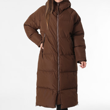 Classic Series - Piumino lungo con cappuccio Donna 061 Marrone