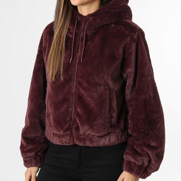 Only - Giacca in Pelliccia Donna Ola Bordeaux