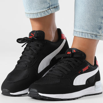 Puma - Vrouwen Sneakers Graviton Jr 381987 Puma Zwart Wit Puma Rood