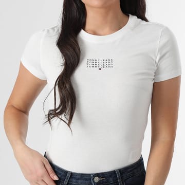 Tommy Jeans - Tee Shirt Femme Multi Linear 1841 Blanc