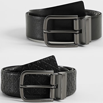 Calvin Klein - Cinturón Reversible Round Buckle Smooth 7042 Negro
