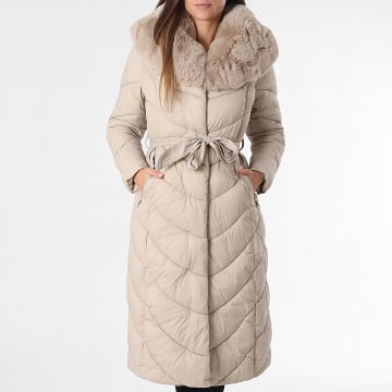 Classic Series - Piumino lungo con cappuccio Donna 018 Beige