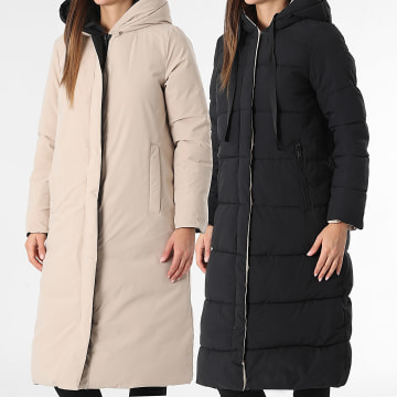 Classic Series - Piumino lungo reversibile Donna 060 Beige Nero