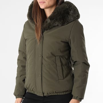 Classic Series - Piumino con cappuccio Donna 073 Verde Kaki