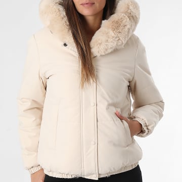 Classic Series - Hooded Puffer Jacket Women 073 Light Beige