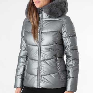Classic Series - Hooded Puffer Jacket Women 023 Silver