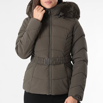 Classic Series - Hooded Puffer Jacket Women 071 Dark Khaki Green
