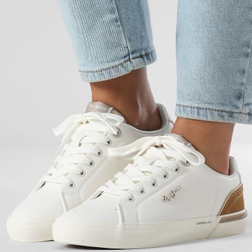 Pepe Jeans - Zapatillas Mujer Kenton Campus PLS300009 Off Blanco