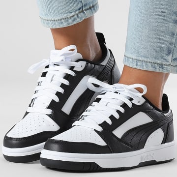 Puma - Baskets Femme Rebound V6 Lo Jr 393833 Puma White Puma Black