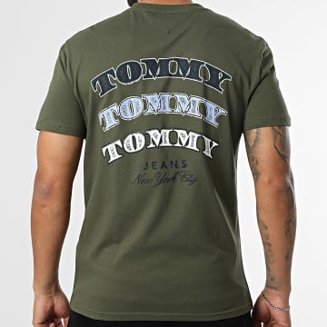 Tommy Jeans - Tee Shirt Dollar Stack 2318 Vert Kaki
