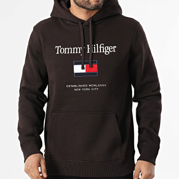 Tommy Hilfiger - Sweat Capuche Embroidery Flag 2735 Marron