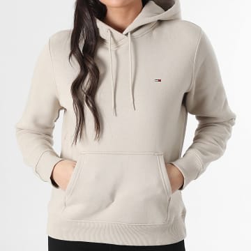Tommy Jeans - Sweat Capuche Regular Femme Flag 9958 Beige