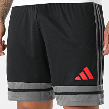 Adidas Sportswear - Short Jogging Squa 25 JN4447 Noir Gris Rouge
