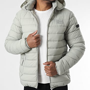 Geographical Norway - Casaco de penas com capuz Amichoko Hood Verde Kaki Claro