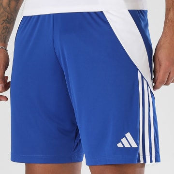 Adidas Sportswear - Short Jogging A Bandes Tiro 24 IR9378 Bleu Roi Blanc