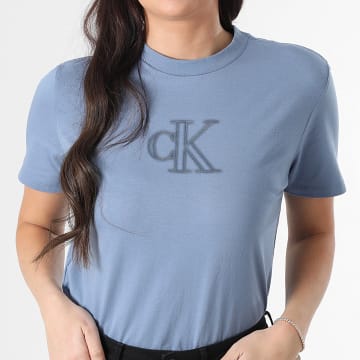 Calvin Klein - Tee Shirt Femme E827G Bleu