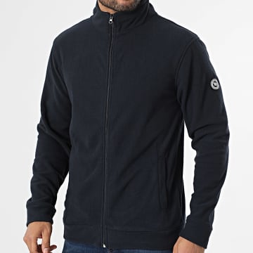 Paname Brothers - Fleecejacke mit Zipp Claude Marineblau