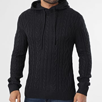 Paname Brothers - Pullover Kapuze 1021 Marineblau