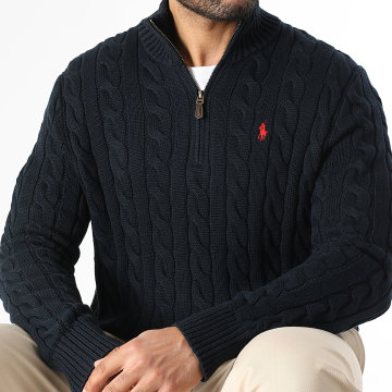 Polo Ralph Lauren - Jersey Cuello Alto con Cremallera Original Player Azul Marino