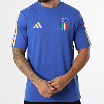 Adidas Sportswear - T-Shirt A Strisce Italia FIGC JZ2064 Blu Reale