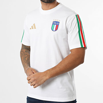 Adidas Sportswear - T-Shirt A Strisce Italia FIGC KE1217 Bianca