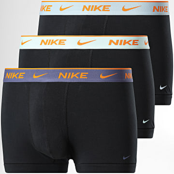 Nike - Lot De 3 Boxers Everyday Cotton Stretch KE1008 Noir Orange Violet Gris Vert Clair