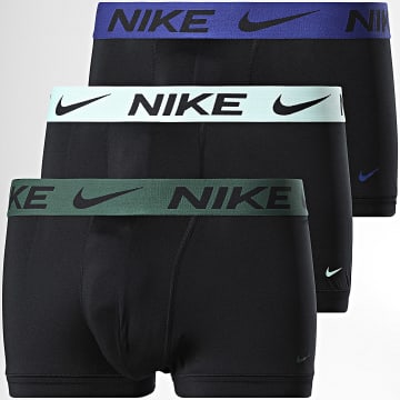 Nike - Lot De 3 Boxers Dri-FIT Essential Micro KE1156 Noir Vert Foncé Bleu Marine Bleu Clair
