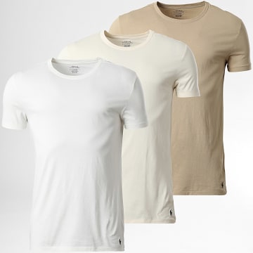 Polo Ralph Lauren - Pack de 3 Camisetas Original Player Blanco Beige