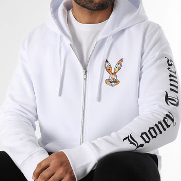 Looney Tunes - Sudadera Zippée Capucha Graffiti Bugs Bunny Blanca