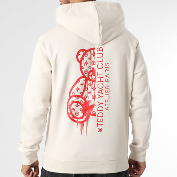 Teddy Yacht Club - Sweat Capuche Atelier Paris Beige Rouge