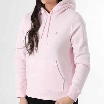 Tommy Jeans - Sweat Capuche Regular Femme Flag 9958 Rose