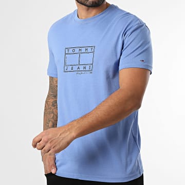 Tommy Jeans - Tee Shirt Center Flag 2317 Bleu Clair