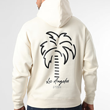 Luxury Lovers - Sudadera con capucha Relaxed Vice City 2 Beige Negro