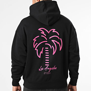 Luxury Lovers - Sudadera con capucha Relaxed Vice City 2 Negro Rosa