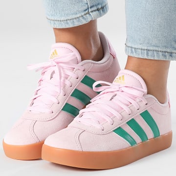 Adidas Performance - Zapatillas Mujer VL Court 3.0 K KI9260 Rosa Claro Verde Corte Goma 2