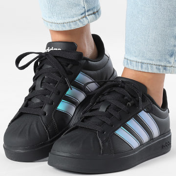 Adidas Performance - Zapatillas Mujer Streettalk J JQ1806 Negro Iridiscente Footwear Blanco