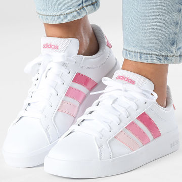 Adidas Sportswear - Baskets Femme Grand Court 3.0 J KJ4368 Footwear White Pink Fusion Bliss Pink
