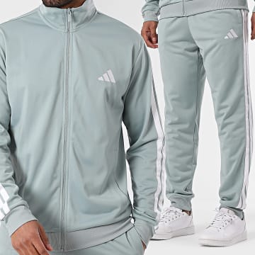 Adidas Performance - Chándal a Rayas 3 Stripes KC1356 Verde Claro