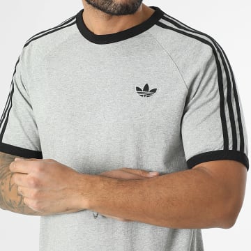 Adidas Originals - Tee Shirt A Bandes 3 Stripes KE3532 Gris Chiné Noir