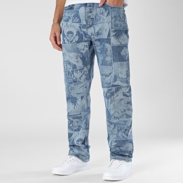 Hugo Azul - Vaquero Baggy Nate 50554808 Azul Denim x Jujutsu Kaisën