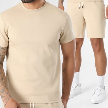 LBO - Completo T-Shirt E Pantaloncino Da Jogging 0018 Beige