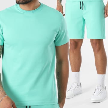 LBO - Completo T-Shirt E Pantaloncino da jogging 0023 Verde Turchese