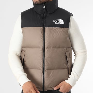 The North Face - Daunenjacke ohne Ärmel Retro Nuptse 1996 Taupe Schwarz
